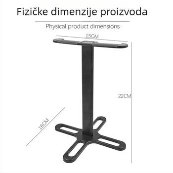 Stojalo za slušalice za stolno korištenje, od aluminijske legure, model T-1250, težina 75 g, s uklonjivim dizajnom