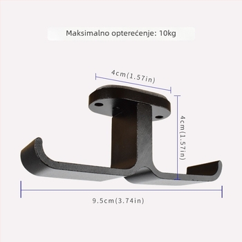 Stolni držač za slušalice, aluminijska legura, model Y701, težina 48 g, kuka za slušalice i dvostruka kuka