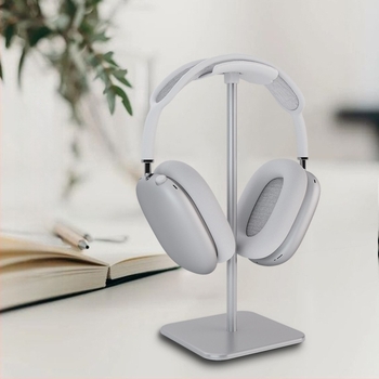 Stalak za slušalice za stolno korištenje, aluminijska legura + silikon, model D6 s mekanom podrškom za glavu, 242 g