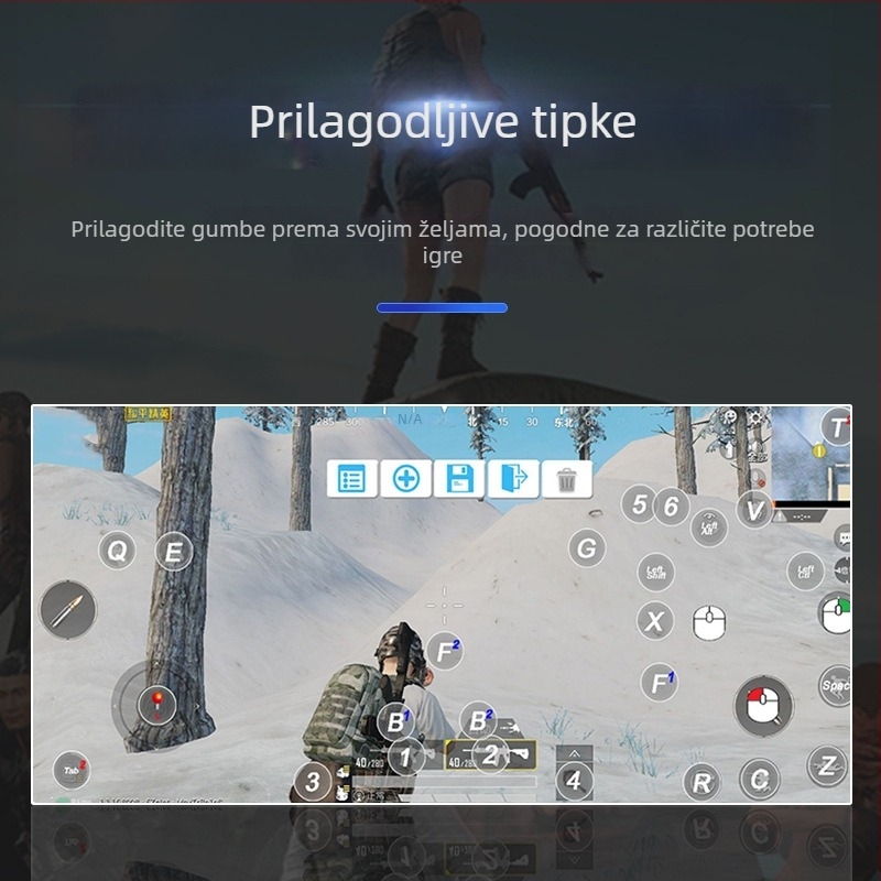 Bežični gamepad S9 za mobilne uređaje — kompatibilan s iOS/Android, ABS kućište, bez vibracija, USB sučelje