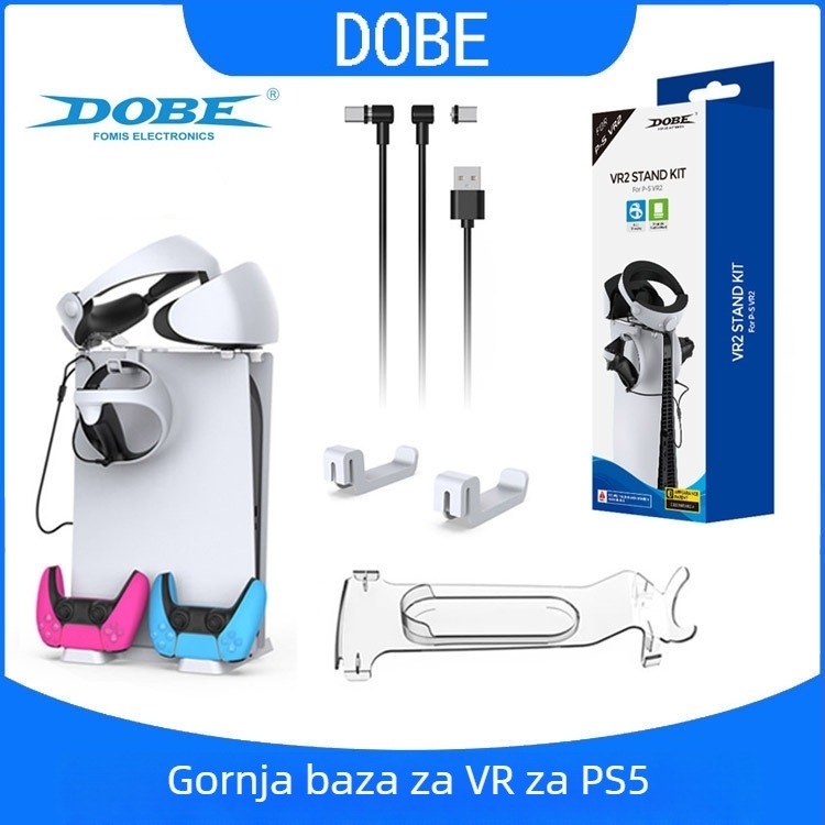 DOBE PS5 VR gornja držač za skladištenje s magnetskim TYPE-C 2-u-1 punjač komplet za slušalice i kontrolere