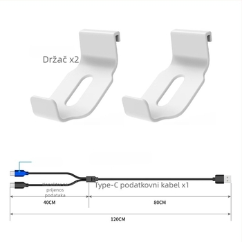 PSVR2 držač za punjenje i pohranu s dvostrukim kabelom za punjenje