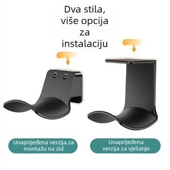 Stalak za slušalice na zidu – Lazy bracket, model CHZ-S1, težina 0,08 kg, skladištenje slušalica, ojačani materijal