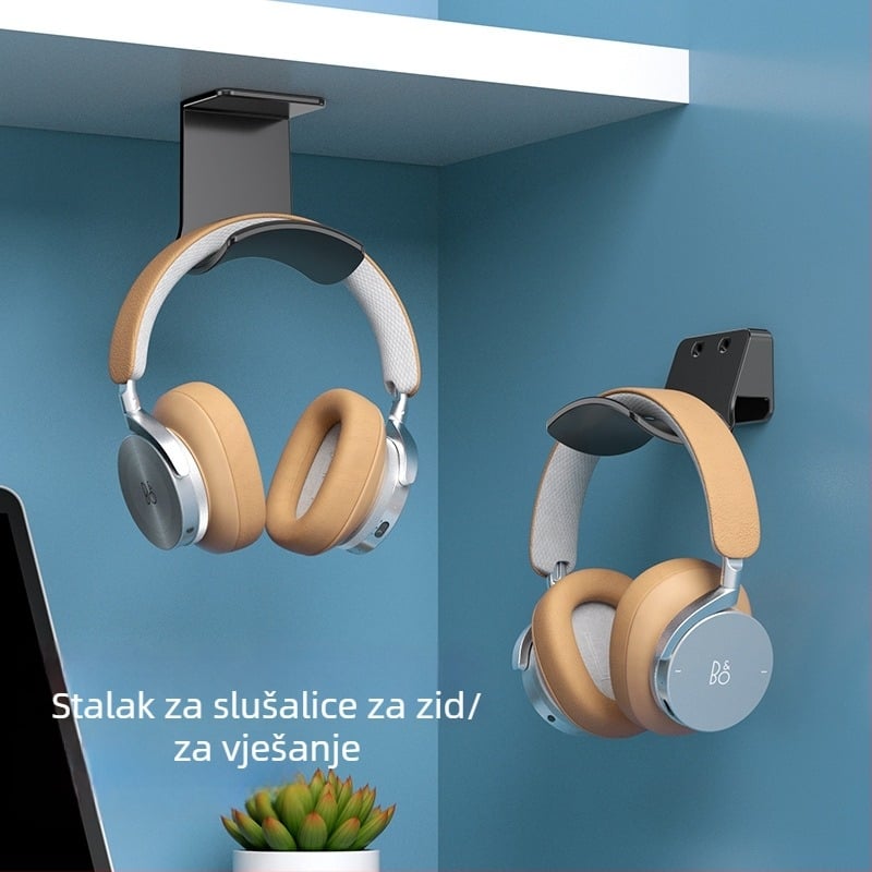 Stalak za slušalice na zidu – Lazy bracket, model CHZ-S1, težina 0,08 kg, skladištenje slušalica, ojačani materijal