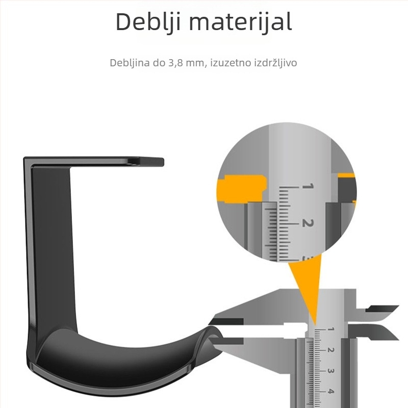 Stalak za slušalice na zidu – Lazy bracket, model CHZ-S1, težina 0,08 kg, skladištenje slušalica, ojačani materijal