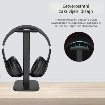Stalak za Bluetooth slušalice na stol, model Z-13 — aluminijska legura + silikon, za stolnu upotrebu, s odvojivim skladišnim stalakom, 1-godišnje jamstvo