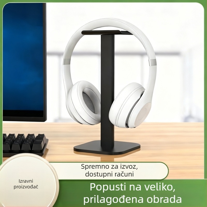 Stalak za Bluetooth slušalice na stol, model Z-13 — aluminijska legura + silikon, za stolnu upotrebu, s odvojivim skladišnim stalakom, 1-godišnje jamstvo