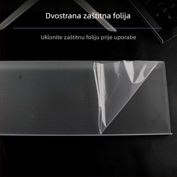 Povišni držač za tipkovnicu — Prozirni akrilni viseći nosač za stolno računalo s nagibnom pločom
