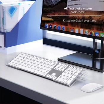 Stalak za tipkovnicu na stolu, ergonomski Z oblik, podizni nagib (Svestrana kompatibilnost, protuklizni, model 240208)