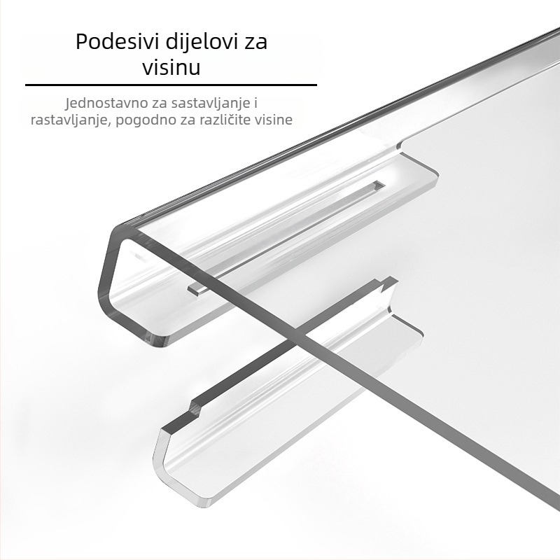 Stalak za tipkovnicu na stolu, ergonomski Z oblik, podizni nagib (Svestrana kompatibilnost, protuklizni, model 240208)