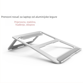 Stalak za laptop s nagibom, hlađenje, aluminijska legura, sklopiv (Model Z13, Shengpeng, 360 g)