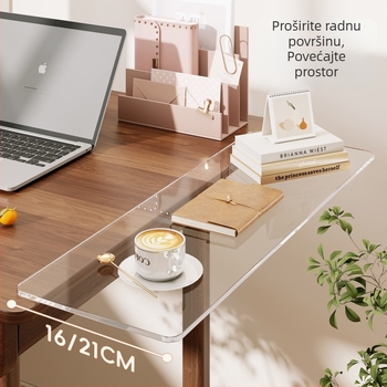 Akrilni stolni držač s bočnim proširenjem i nosačem za tipkovnicu — Model 2292212194496055040