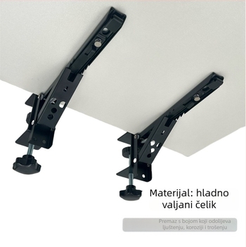 F-tip prošireni nosač za stolni računalnik — prilagodljiv, sklopiva podrška za tipkovnicu; Materijal: hladno valjani čelik; Model: F-type extension bracket; Namjena: stolni računalnik; Stil: moderni minimalistički