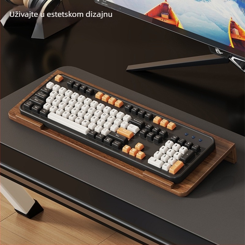 Drveni stalak za tipkovnicu, stolni podizni nosač, polica za radni stol