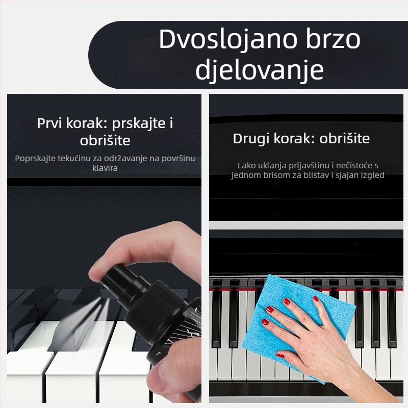 Čistač tipki klavira i tekućina za održavanje za elektroničke klavire – FNRLIA; pakiranje: papirnata kutija