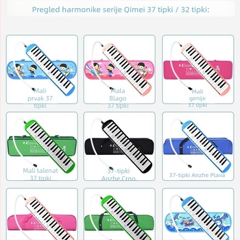 Qimei cijev za melodiju, ekološki materijal, kompatibilno s 37 i 32 tipki, plastično pakiranje