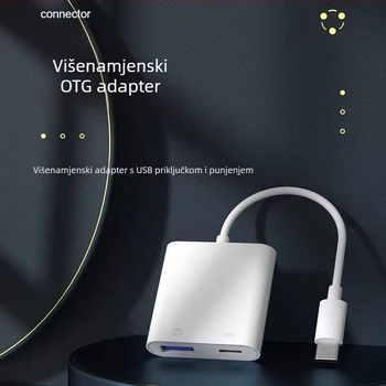 OTG adapter za punjenje i 2-u-1 Lightning adapter s USB diskom i tipkovnicom za Apple uređaje