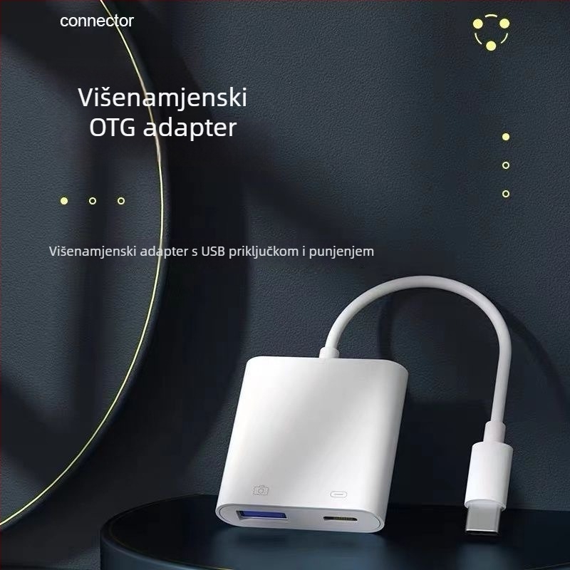 OTG adapter za punjenje i 2-u-1 Lightning adapter s USB diskom i tipkovnicom za Apple uređaje