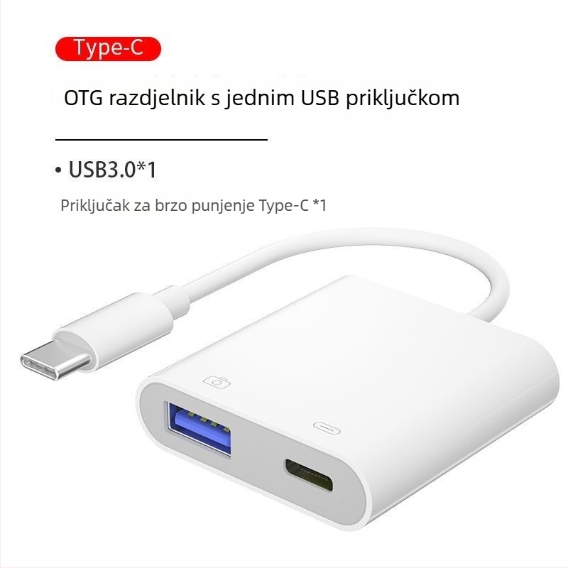 OTG adapter za punjenje i 2-u-1 Lightning adapter s USB diskom i tipkovnicom za Apple uređaje