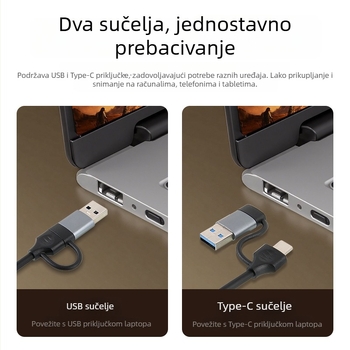 Karta za hvatanje videa 4K60Hz, HDMI na Type-C, dvostruki ulaz, MS2130S čip, bakreno jezgro