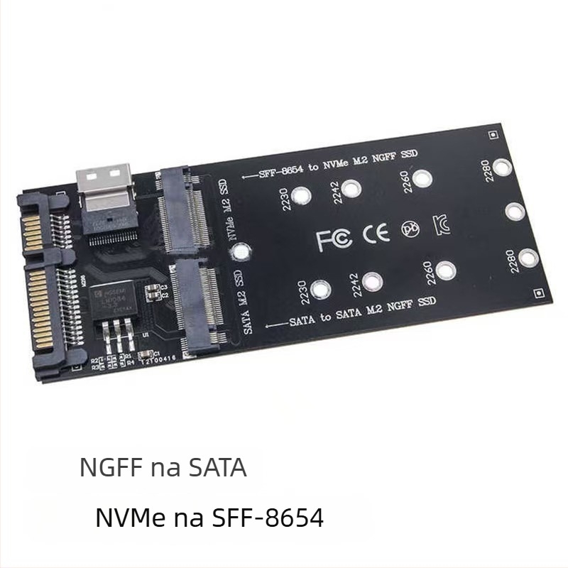 Adapter kartica za SATA M.2 NGFF SSD na SATA sučelje i NVMe M.2 SSD na SFF-8654