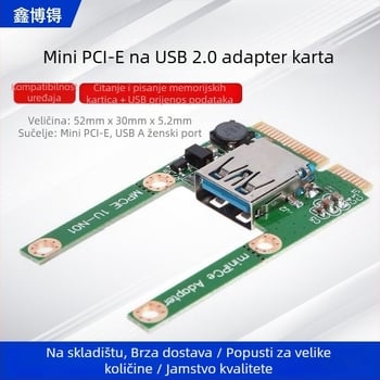 Mini PCIe USB 3.0 adapter kartica, polovične visine i pune visine, model MU-01