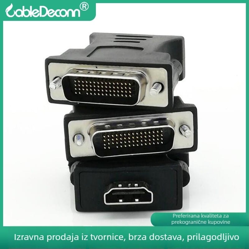 DMS59 na HDMI/DVI/VGA adapter kartica za grafičku, model E0505, HDMI sučelje, bakreno jezgro, brzina prijenosa 1000 Mbps