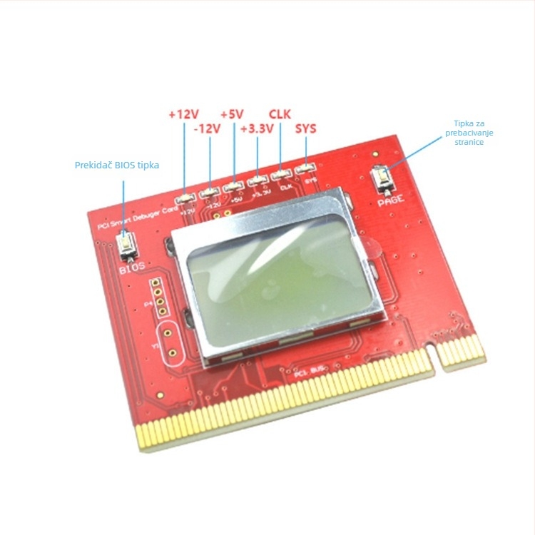 PTi6 dijagnostička kartica za matičnu ploču — USB-IDE adapter, brzina prijenosa 180, jednostruki konektor, srebrna prevlaka