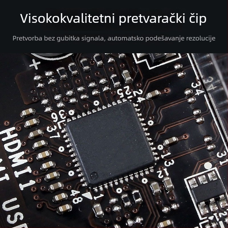 HYX-110 DVI muški–VGA ženski adapter kabel, bakreno jezgro, 24+1 pinova, s čipom