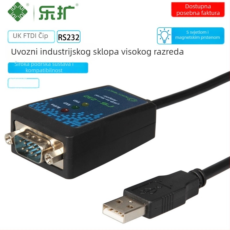 USB na RS232 serijski adapter kabel, DB9 priključak, FTDI čip, IO-USB2310-01 model, za POS terminale, uređaje za evidenciju radnog vremena i pisače