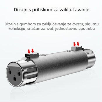 XLR samica-samica adapter za mikrofon, 3-pinska, EMK KN F/F, podrijetlo Huizhou, tip adaptér, izlazak 2024