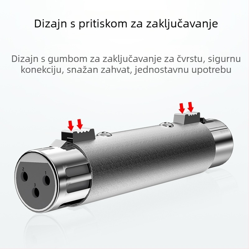 XLR samica-samica adapter za mikrofon, 3-pinska, EMK KN F/F, podrijetlo Huizhou, tip adaptér, izlazak 2024
