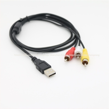 USB na 3RCA AV kabel, adapter kabel, USB 2.0 sučelje, bakreno jezgro, duljina 1,5 m