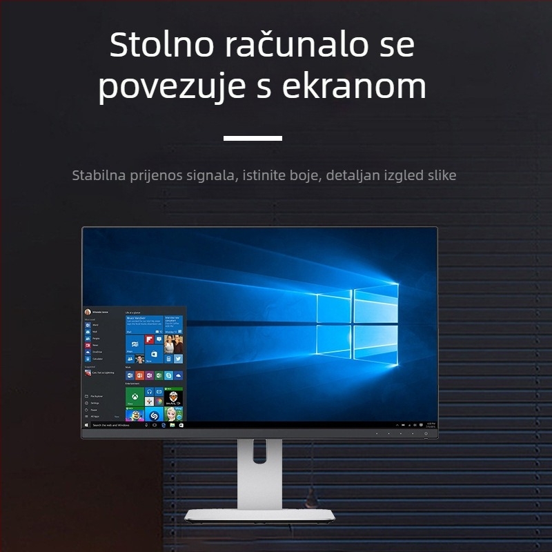 DP na VGA patch kabel za monitor i projektor (VGA sučelje, čip: 1, stabilan prijenos, jezgro od bakreno obložene čelične)