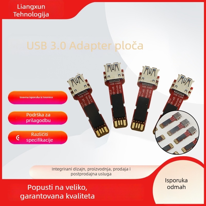 USB 3.0 adaptor ploča za test matične ploče – USB 3.0 sučelje, duljina 55 mm, bakreno jezgro, jednostruki konektor