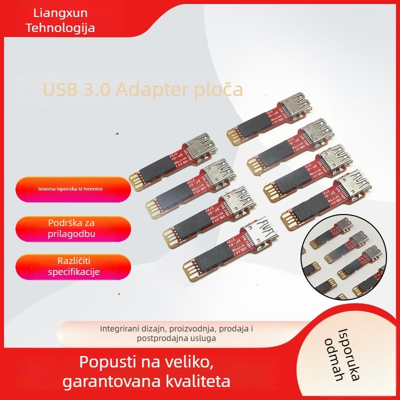 USB 3.0 adaptor ploča za test matične ploče – USB 3.0 sučelje, duljina 55 mm, bakreno jezgro, jednostruki konektor