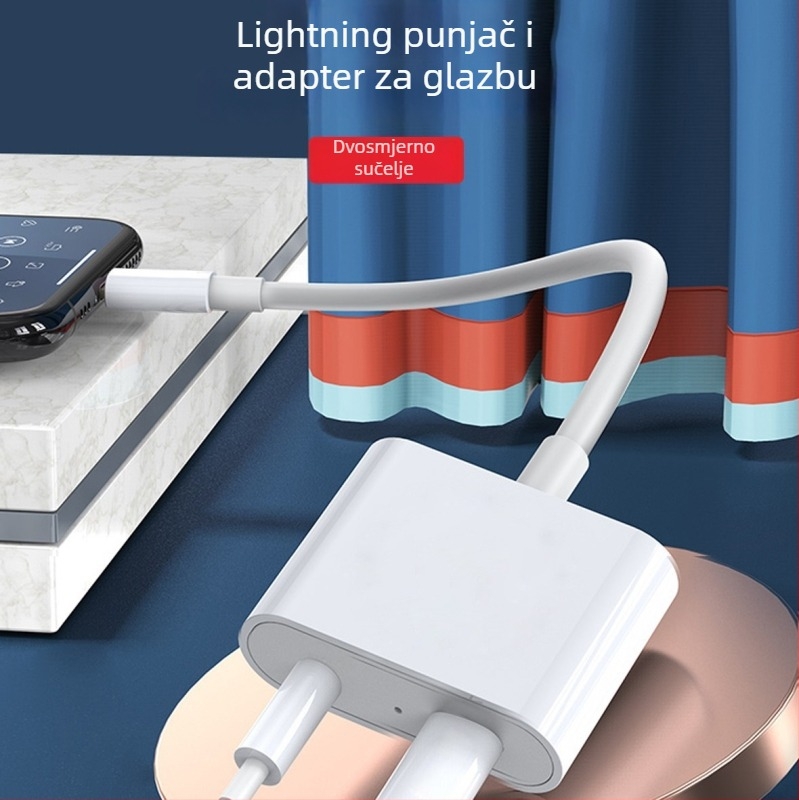 Adapter kabel UW-F6, srebrno premazano jezgro, duljina 0,125 m, konektor s jednim krajem
