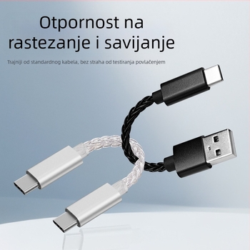 OTG adapter kabel – modeli OT01 (C-to-A) i OT02 (C-to-C), srebrno prevučeno jezgro, OTG sučelje, brzina prijenosa podataka 35