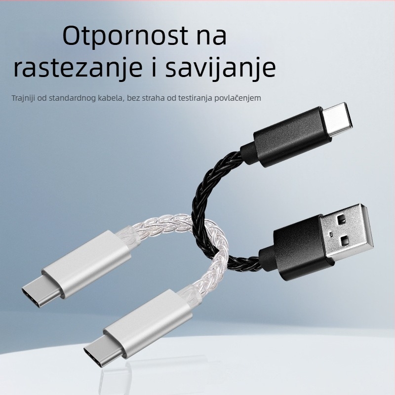 OTG adapter kabel – modeli OT01 (C-to-A) i OT02 (C-to-C), srebrno prevučeno jezgro, OTG sučelje, brzina prijenosa podataka 35
