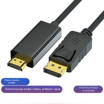 DP to HDMI adapter kabel, DP sučelje, jednohlavý konektor, Model: Dp to hdmi, Nakon prodaje: 3 garancije