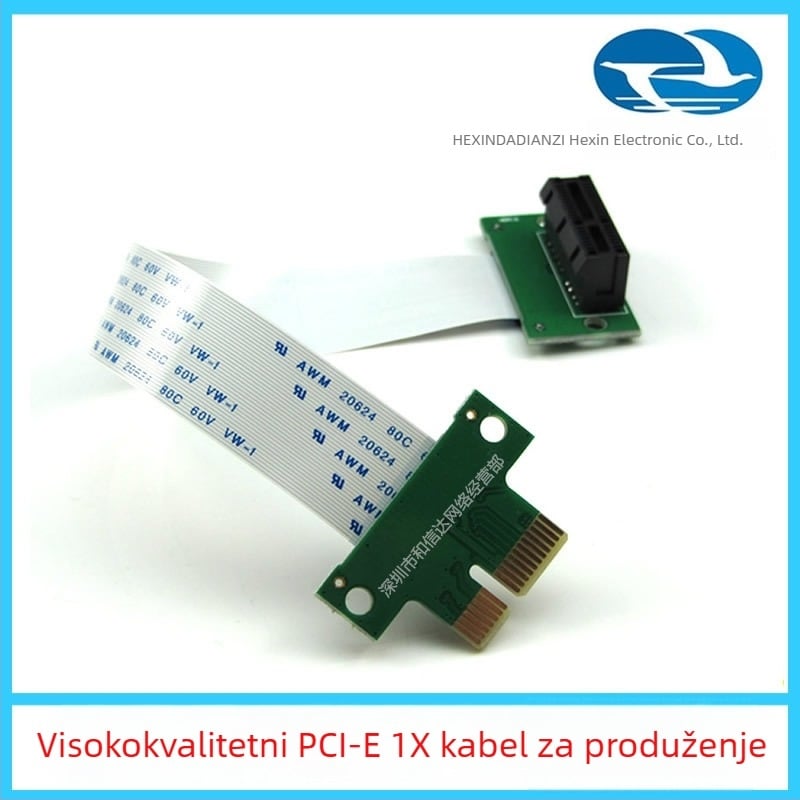 PCI-E 1X produžni kabel, adapter, 0,15 m, QING YE