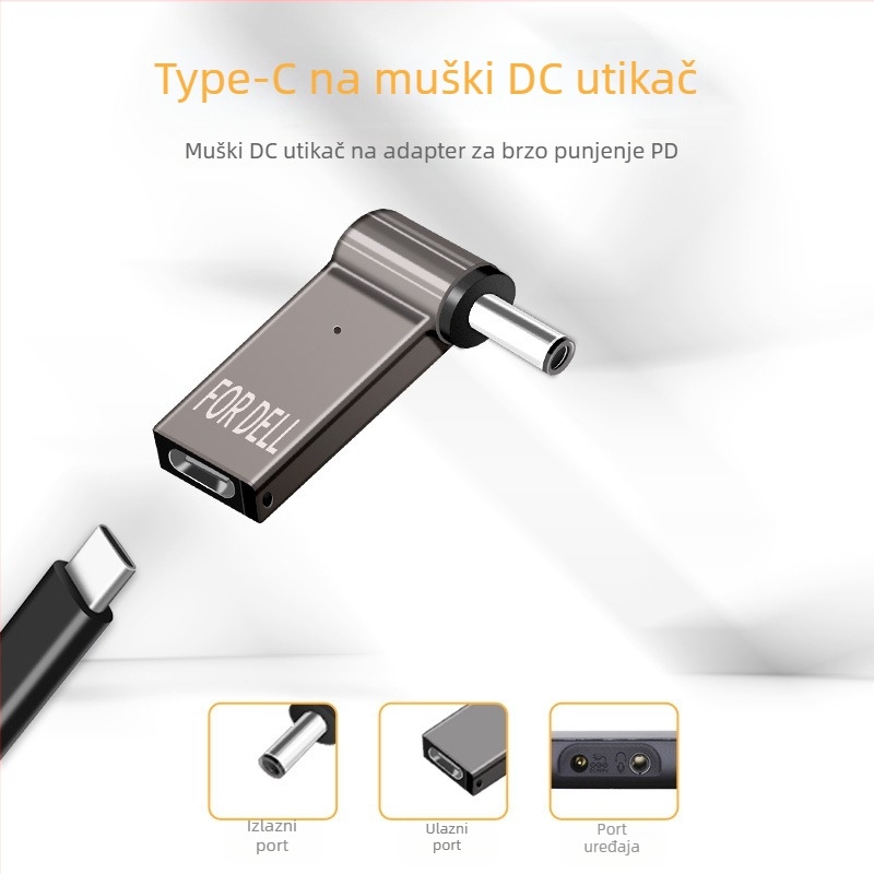 Mobike Type-C na Lenovo kvadratni port adapter, sučelje serijskog porta, bakro-dijeli aluminijsko jezgro, brzina prijenosa podataka 10