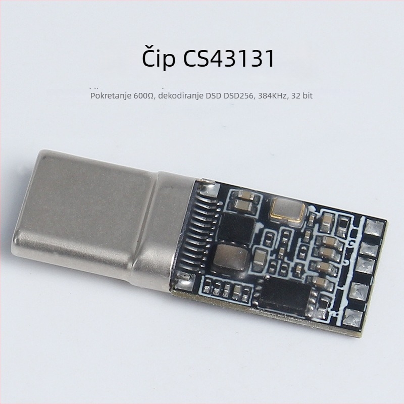 CS43131 DAC dekoder slušnički adaptor kabel, 384 kHz, aluminijsko jezgro