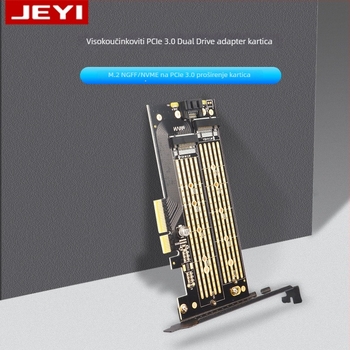 Adapter kartica M.2 NVMe SSD za desktop PCIe x4 sa SATA dvostrukim protokolom SK6