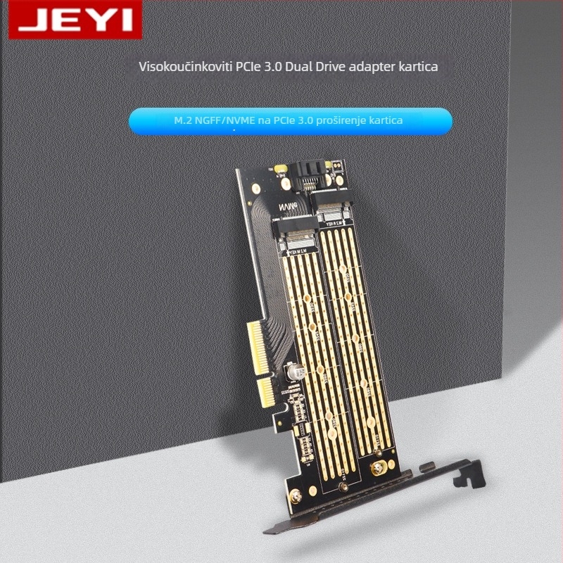 Adapter kartica M.2 NVMe SSD za desktop PCIe x4 sa SATA dvostrukim protokolom SK6