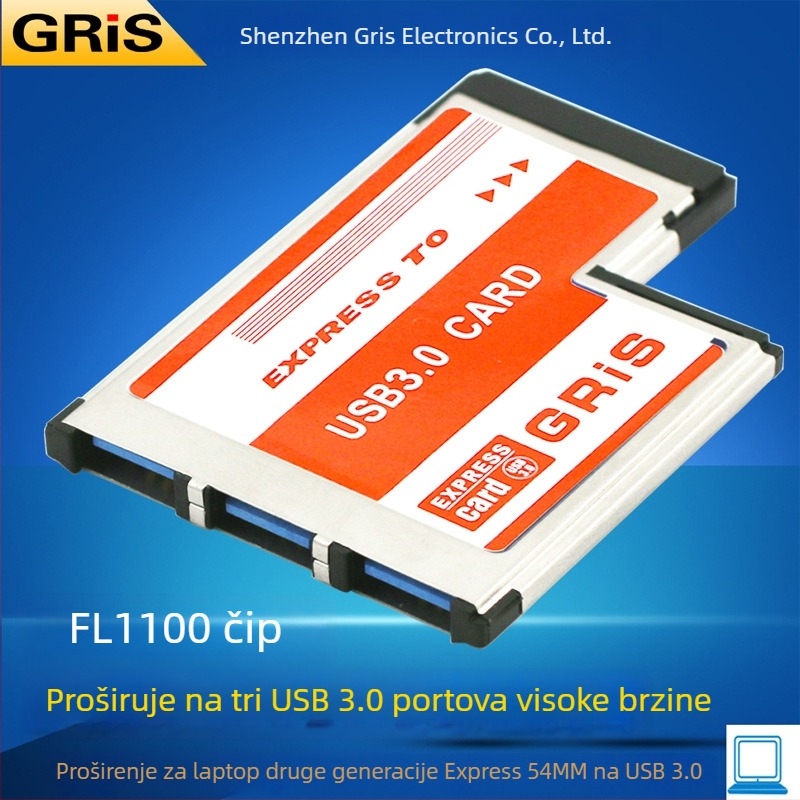 GRIS Ge-A3.0-T3 USB 3.0 adapter kartica s čipom FL1110, brzina prijenosa 500000