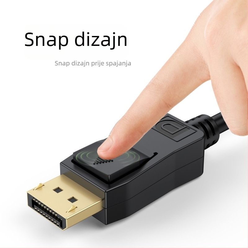 DP–VGA adapter kabel s DP sučeljem, visokou performansni integrirani čip, brzina prijenosa 10 Gbps, duljina kabela 0,3–3 m