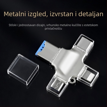 4-u-1 čitač kartica SD/TF, USB 3.0 flash pogon, OTG Type-C adapter — brz prijenos podataka