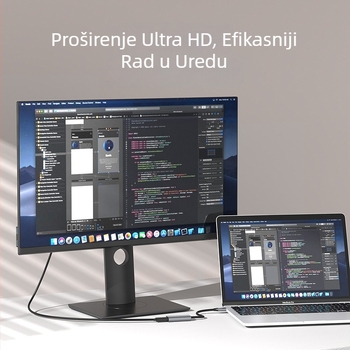Adapter kabel Type-C na HDMI, HDMI čip, bakreno jezgro, 4K30/60Hz