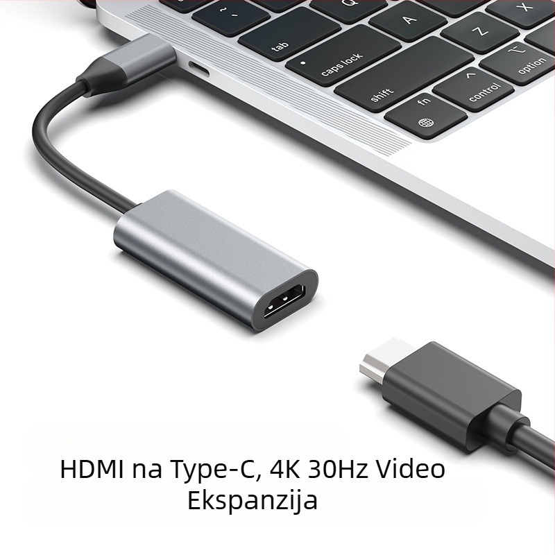 Adapter kabel Type-C na HDMI, HDMI čip, bakreno jezgro, 4K30/60Hz